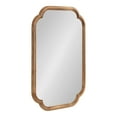 thumbnail image 1 of Kate and Laurel Glenby Transitional Scalloped Wall Mirror, 24 x 36, Rustic Brown, Wooden Farmhouse Bathroom Mirror with Rounded and Stepped Frame Profile, 1 of 8