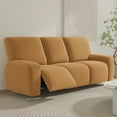 thumbnail image 4 of Yipa 1-3 Seat Recliner Sofa Covers Lazy Stretch Chair Cover Armchair Protector Slipcover Removable Home Dining Camel 3 Seat, 4 of 8