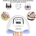 thumbnail image 5 of Lámpara de uñas LED UV de 150 W, lámpara de esmalte de gel profesional para secador de uñas con 4 configuraciones de temporizador, secador de uñas de gel LED con sensor automático, pantalla LCD, 5 of 5