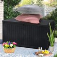 thumbnail image 6 of Sunvivi Large Patio Resin Storage Box, 120 Gallon Indoor/Outdoor Deck Box for Patio Furniture Cushions, Garden Tools and Pool Toys, Waterproof and UV Resistant, 6 of 6