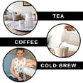 thumbnail image 3 of Thermal Coffee Carafe 50 Oz - Large Stainless Steel Insulated Carafe - 1.5 Liter Double Walled Vacuum Thermos Coffee and Beverage Dispenser with Tea Infuser and Strainer (White), 3 of 9