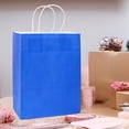 thumbnail image 6 of Hengbo 20 Pcs Gift Bags with Handles Paper Gift Bags 8 x 4.3 x 10.7 inch Kraft Paper Bags Craft Gift Bags for Party Favors Grocery Shopping Blue, 6 of 7