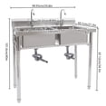 thumbnail image 5 of Autrinix Commercial-Grade Stainless Steel Sink with Two Deep Compartments, 360° Rotating Faucets, and X Infusion Drainage – Perfect for Kitchen, Laundry, and Restaurant Use, 5 of 11