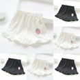 thumbnail image 7 of Meresysid Toddler Girls Floral Pleated Skirt-Like Shorts Wide-Leg Flowy Skorts Kids Summer Clothes White 13-15 Years, 7 of 7