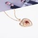 thumbnail image 3 of Heart gemstone necklace, gifts for women, rose gold, gold plated,March 8, mother's day, 3 of 3