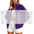 thumbnail image 3 of Smupbvky Womens Velour Zip Up Bomber Coat Stand Collar Long Sleeve Oversized Jacket Fall Winter Casual with Pockets (2XL, Purple), 3 of 8
