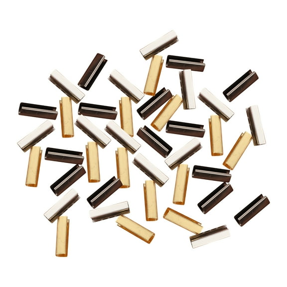 WASHWEPE 150pcs Metal Laces Heads Black Ease Lacing for Everyday Use