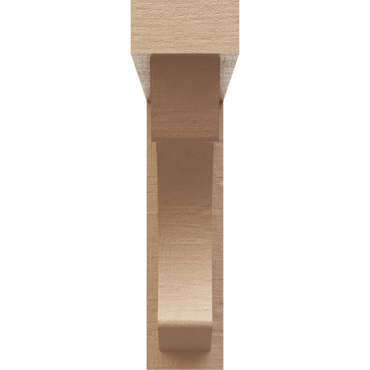 3"W x 12"D x 12"H Thin Emerson Rough Cedar Woodgrain TimberThane Corbel, Primed Tan