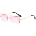 thumbnail image 1 of Gafas de sol rectangulares sin montura para mujeres/hombres, montura ultraligera de metal. Levamdar  LRWJ277-5, 1 of 4