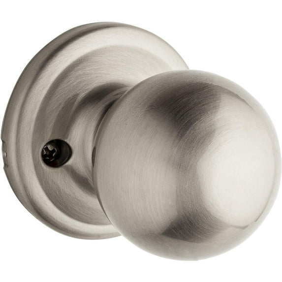 Weiser Lock GA12HT Huntington Single Dummy Door Knob from the Welcome Home Serie, Satin Nickel