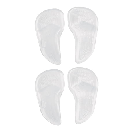 Unique Bargains 2 Pair Arch Support Inserts Supportive Foot Arch Supports 4.76"x2.56"x0.39" Clear