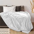 thumbnail image 4 of Bedding Fleece Blanket White - Twin, 4 of 5