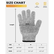 2 Pairs Evridwear Cut Resistant Gloves with Silicone Grip Dots ( Gray+Gray,S)