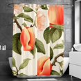 thumbnail image 2 of Peach Bathroom Decor Set | Includes Shower Curtain, Stainless Steel Hooks, 2 of 6