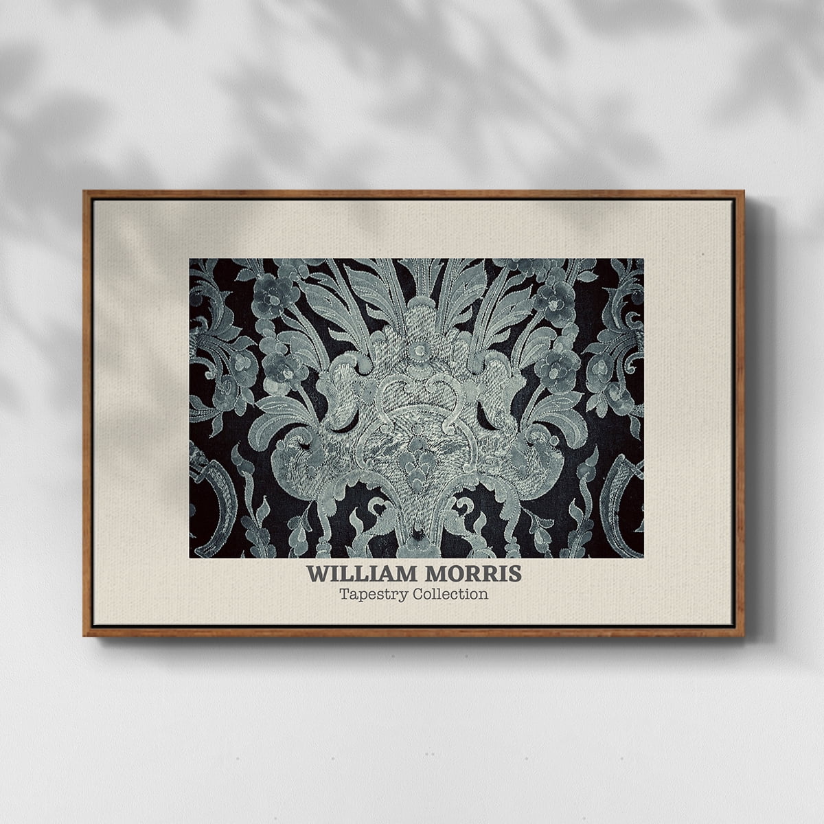 Vintage Abstract Print-XLII Framed in Walnut Wood Gallery Wrapped Canvas 27 in. x 41 in.