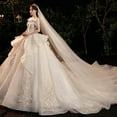 thumbnail image 2 of Main Wedding Dress Bride 2024 French Court Heavy Industry Trailing Starry Sky Plus Size Mori Dreamlike Super Fairy, 2 of 10