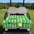 thumbnail image 2 of Xixirimido Golf Cart Seat Cover Quilted Golf Cart Seat Towel Blanket with 4 Pockets Fit for 2 Person Seats Carts Portable Travel Friendly Easy Carrying, Golf Balls Cars Clubs Green, 2 of 8