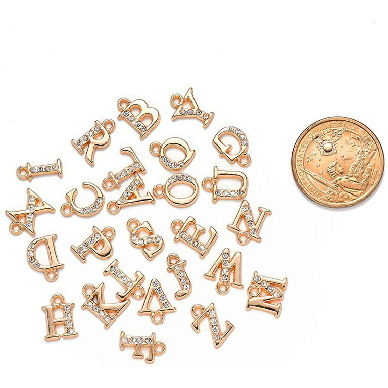 26pcs Alphabet Pendants Letter Charms for Jewelry Making Bracelets