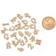 thumbnail image 5 of 26 unids/set de abalorios de aleación con letras y diamantes de imitación, colgantes con letras A ~ Z, abalorios colgantes de cristal del alfabeto, chapado en oro claro para la fabricación de joyas Adepaton LRWJ175-2, 5 of 5