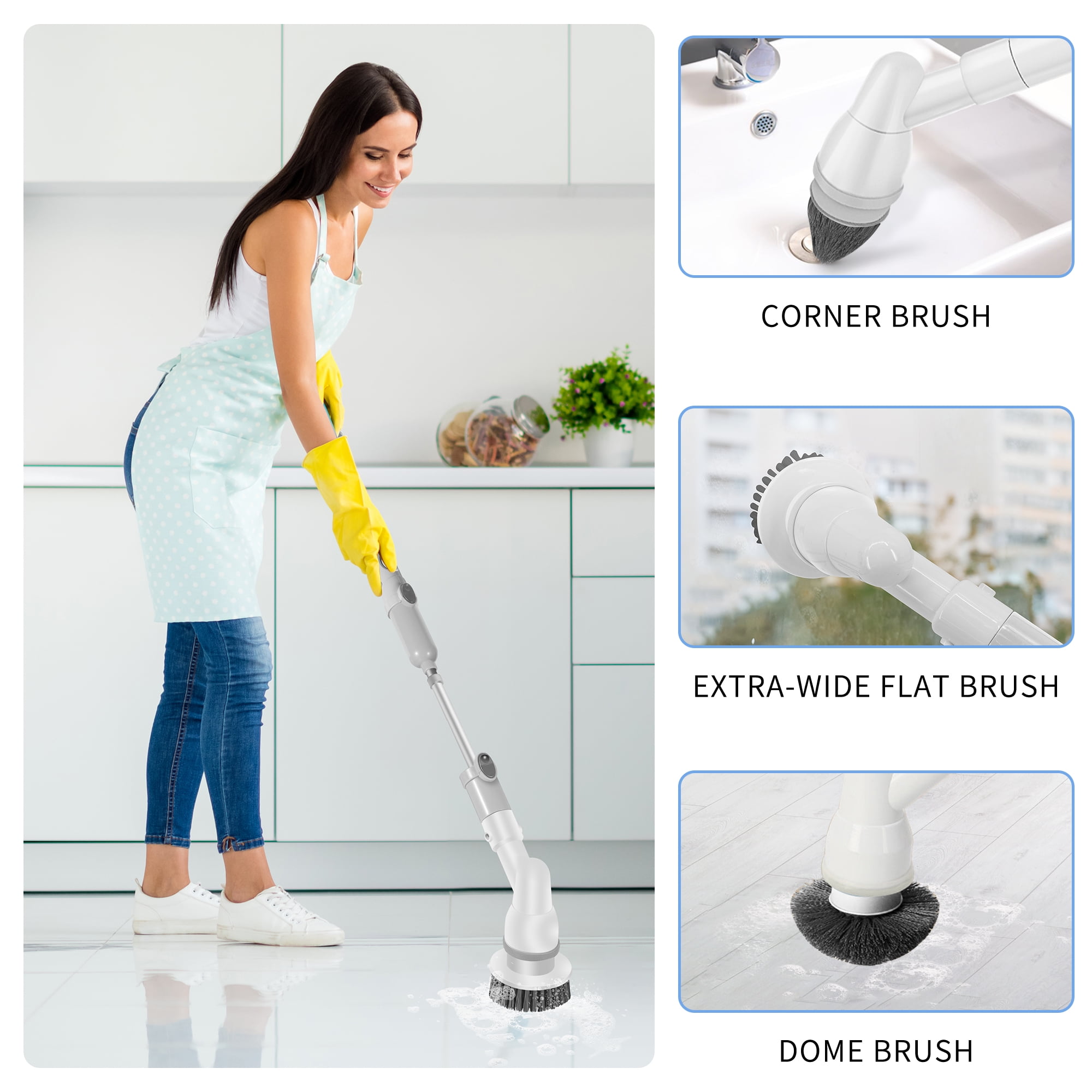 LovoIn Electric Spin Scrubber Cordless Rechargeable Multi-Purpose