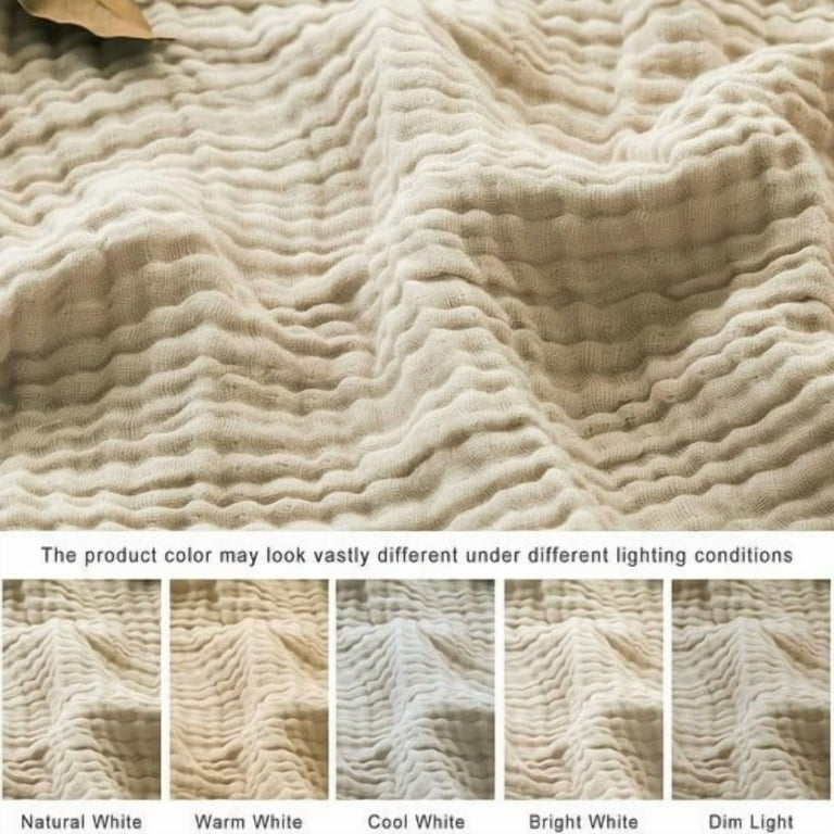 Tunhigl Twin/Twin XL Muslin Blanket 66"x90", 100% Cotton, Ultra-Soft Breathable Lightweight All-Season Throw, Machine-Washable, Year-Round Bed Couch Camping Decor