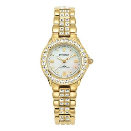 Armitron 75-3689MPGP Womens Bezel and Bracelet Gold Plated Watch ...