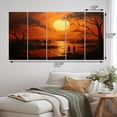 thumbnail image 4 of Designart "Tribal Sunset African II" African Tribal Metal Wall Decor Set, 4 of 5
