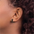 thumbnail image 3 of Stainless Steel Brushed Black Ip-Plated 4mm Square Hoop Earrings (12 X 12) Made In China sre1289, 3 of 5