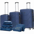 thumbnail image 1 of Set de 3 Maletas Con Organizadores Sun Coast Dubai ABS De 20", 24" y 28" Color Azul, 1 of 7