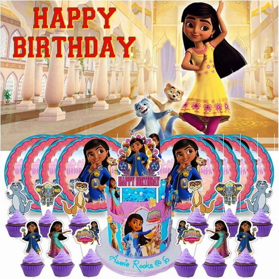 Mira Royal Plates Birthday Supplies Decorations Decor Backdrop Banner Cake Topper Fans