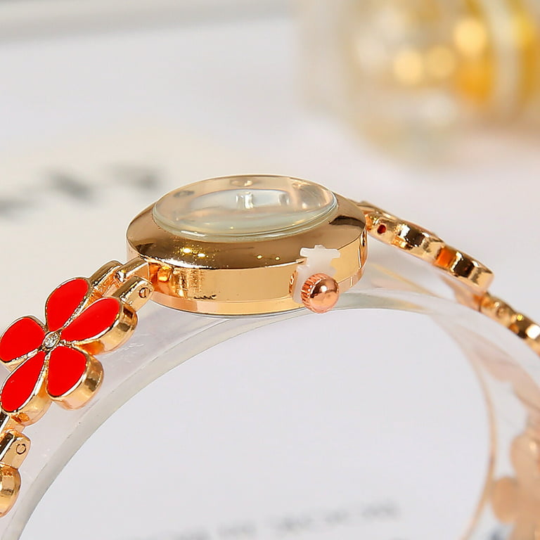 DAISY FUENTES Watches for Women Diamond Accent Bezel Design Rose Gold  Mirror Analog Dial Watch Quartz Women's Watch with Bracelet Gift Box.