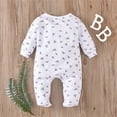 thumbnail image 4 of CUZIBR Baby Boys Girls Letter Cartoon Long Sleeve Cotton Romper Jumpsuit Oneise One-Pieces Outfits Soft Dailywear For Toddler, 4 of 8