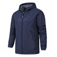 thumbnail image 4 of Chaquetas de senderismo impermeables para hombre, informales, para exteriores, de corte entallado, para acampar, ropa de trabajo para hombre, sudadera con capucha para hombre, chaqueta de piloto con c, 4 of 5
