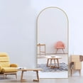 thumbnail image 3 of CISTEROMAN Arched Mirror Gold Mirror Full Length Floor 65"x24" Arch Floor Mirror Stand Full Body Mirror Large, 3 of 13