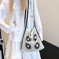 thumbnail image 4 of Hsqqdc Woven Flower Shoulder Bag, Large Capacity Knitted Hollow Tote for Summer Beach, 4 of 7