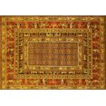 thumbnail image 1 of Ahgly Company Machine Washable Indoor Rectangle Oriental Yellow Industrial Area Rugs, 8' x 12', 1 of 4