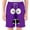 Purple, variant on Boys Shorts Pack Boys Casual Shorts With Graphic Print Elastic Waistband Pockets For Beach And Play