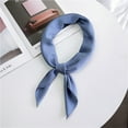 thumbnail image 2 of UTSJKR Hair Bandana Stain Silk Scarf for Women Neck Head Scarves Lightweight Headband 27.5 × 27.5 Inches Blue, 2 of 2
