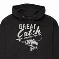 thumbnail image 3 of Instant Message - Great Catch - Fishing, Hunting, Camping - Men's Pullover Hooded Fleece Sweatshirt, 3 of 6