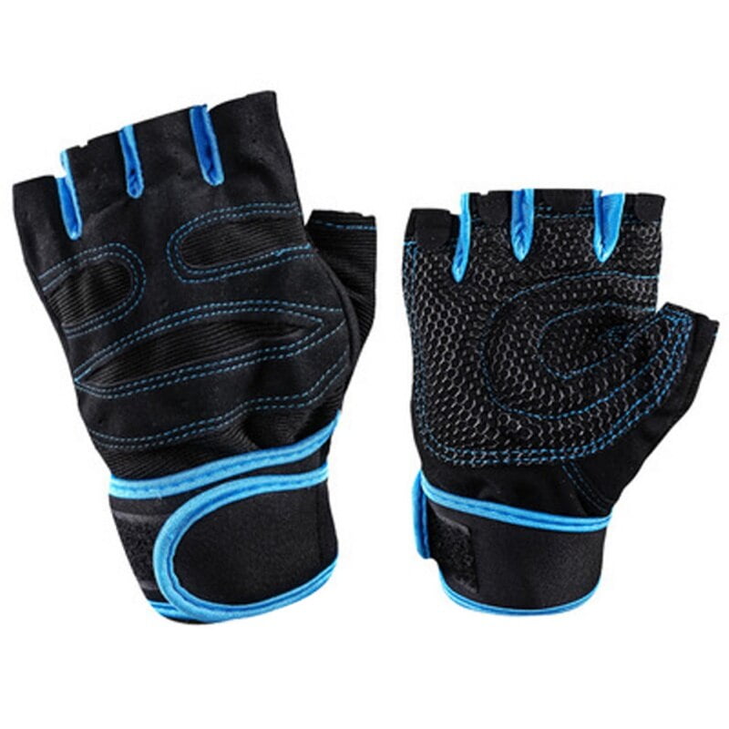 Gym Gloves Half Finger Hand Wrap Wristband Breathable Weightlifting