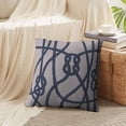 thumbnail image 4 of LALILO Throw Pillow Covers Marine Rope Navy With Blue Ornament And Cushion Cover 18" x 18", 630 Pack, 4 of 6