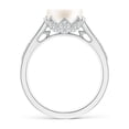 thumbnail image 2 of ANGARA Vintage Style Freshwater Cultured Pearl Ring in 14K White Gold for Women | June Birthstone, Birthday, Anniversary, Jewelry Gift for Women | Pearl Ring, 2 of 9