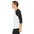 thumbnail image 3 of Bella + Canvas Unisex 3/4-Sleeve Baseball T, 3 of 3