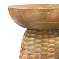 thumbnail image 6 of Homestock Neo-Classical Nostalgia Solid Mango Wood Wide Round Accent Table With Fully Assembled, 6 of 24