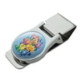 thumbnail image 1 of Clowns Clownfish Fish Rainbow Satin Chrome Plated Metal Money Clip, 1 of 4