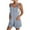 Light Blue, variant on Summer Jumpsuits For Women Casual Adjustable Strap Vertical Printed Short Jumpsuit Breathable Sleeveless Loose Overalls Cute Comfy Rompers