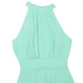 thumbnail image 4 of iEFiEL Womens Sleeveless Halter Neck Bridesmaid Dress High Low Evening Party Flare Dress, 4 of 7