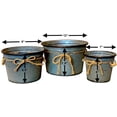 thumbnail image 6 of STC World S/3 Metal Galvanized Buckets Containers Decorative Distressed Rustic Kitchen Pantry Bathroom Garden Planter Organizer, 6 of 6
