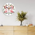 thumbnail image 2 of YladaFaie Two Birds Wall Clock Spring Summer Country Silent Non-Ticking 10 Inch Round Clocks PVC Battery Operated Quartz Analog for Living Room Kitchen Bedroom Bathroom Office Home School Decor, 2 of 7