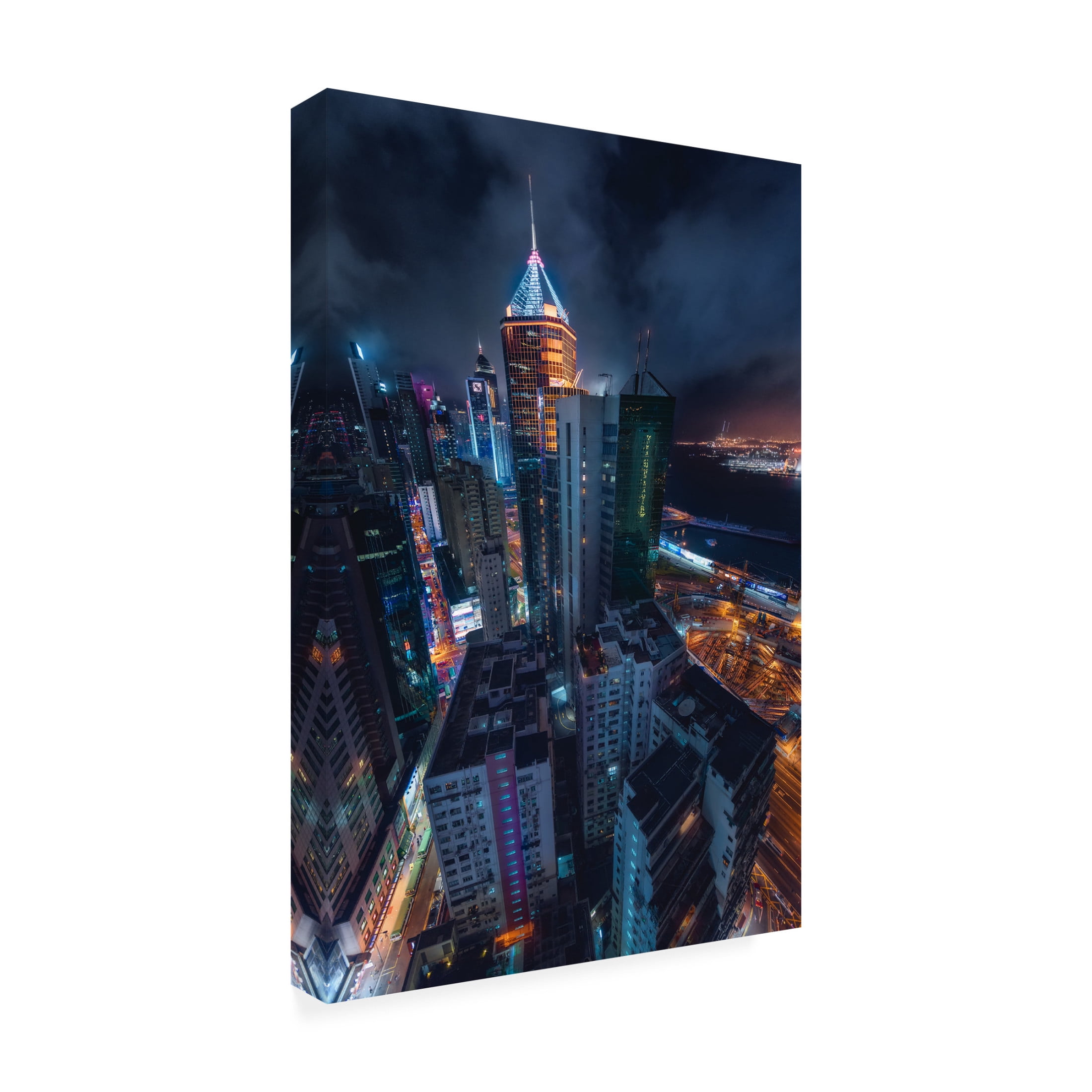 Canvas Wall Art - Javier de la 'Flying Hong Kong' Wall Art for Living Room, Bedroom, or Office D?cor by Trademark Fine Art - 30 x 47 Inches